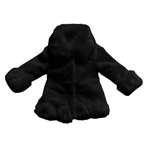 TDEOK maglione invernale nero per neonato giacca autunno inverno bambino bambino neonato piumino giacche soild caldo foderato giacca cappotti donna stampa grafica vintage, nero , 5-6 anni