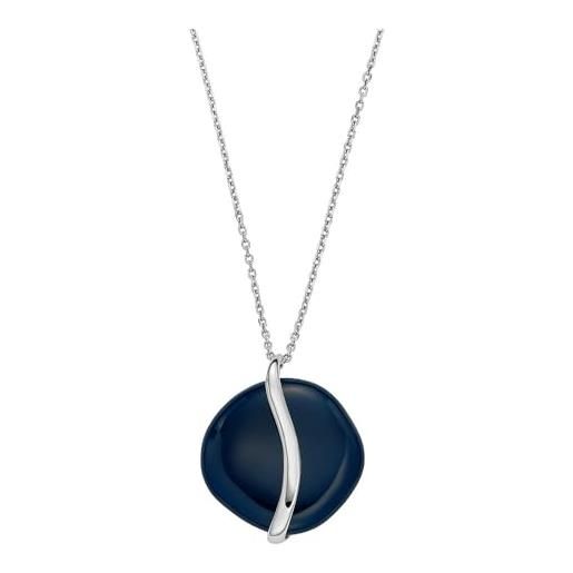 Skagen collana con pendente sofie sea glass da donna dalla forma organica blu, skj1809040