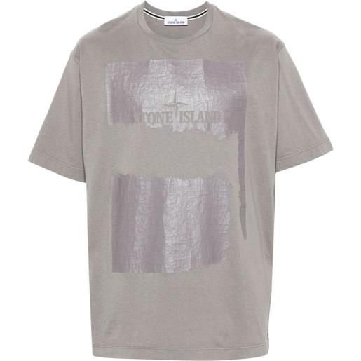 Stone Island t-shirt con stampa - grigio