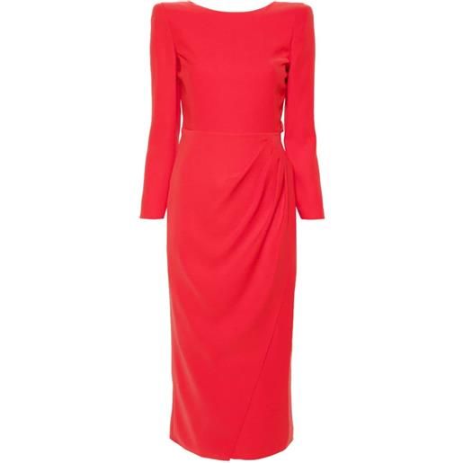 Emporio Armani abito midi drappeggiato - rosso