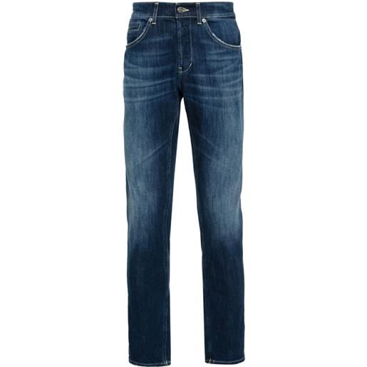 DONDUP jeans george con placca logo - blu