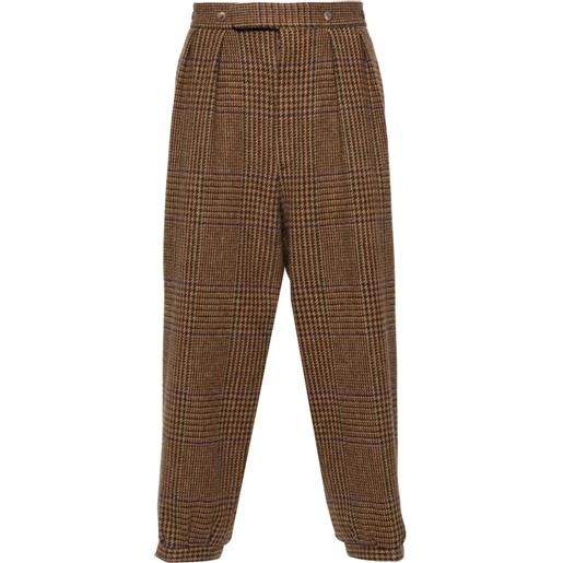 Polo Ralph Lauren pantaloni crop affusolati tartan - marrone