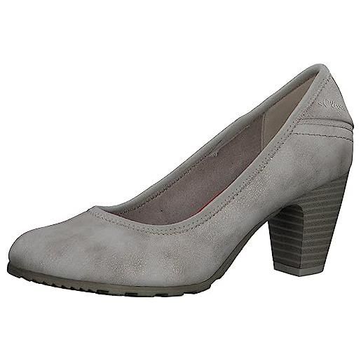 s.Oliver 5-22404-41, scarpe décolleté donna, grigio, 42 eu