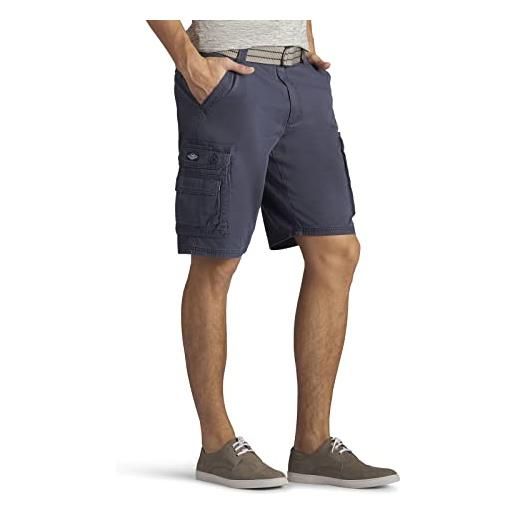 Lee men's new belted wyoming cargo short, sporting blue, 34