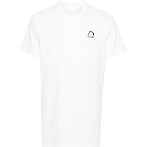 Moncler t-shirt con applicazione - toni neutri