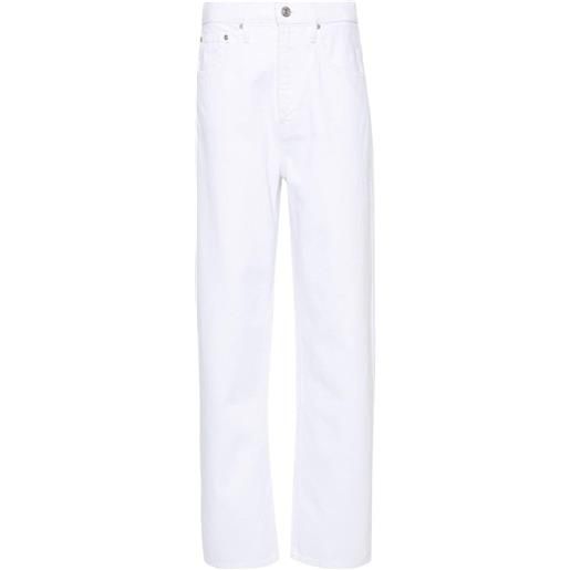 FRAME jeans long barrel a vita alta - bianco