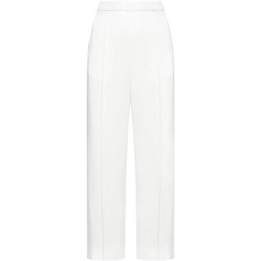 Jil Sander pantaloni dritti con pieghe - bianco