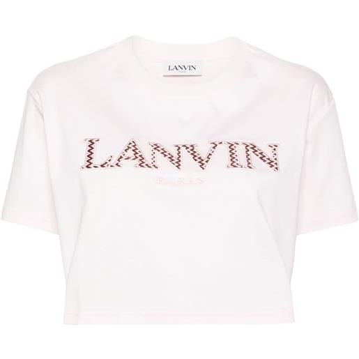 Lanvin t-shirt con ricamo - rosa