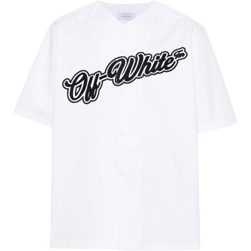 Off-White camicia con ricamo - bianco