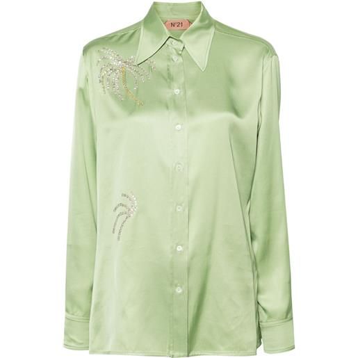 Nº21 camicia con decorazione - verde