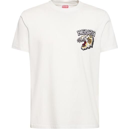 KENZO PARIS t-shirt tiger in jersey di cotone / ricamo