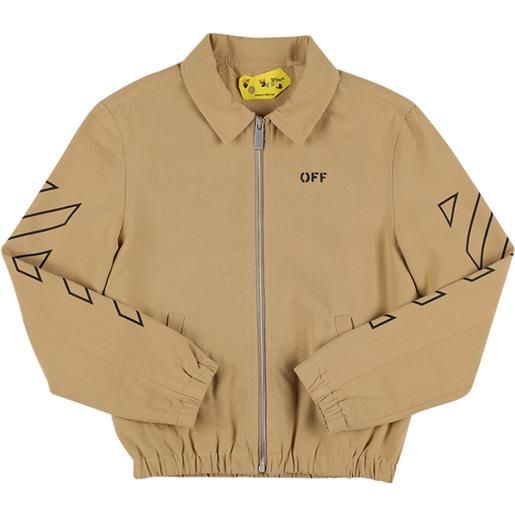 OFF-WHITE giacca workwear arrow outline in cotone