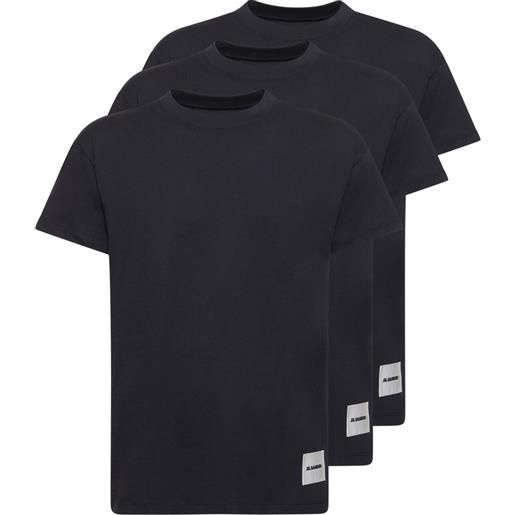 JIL SANDER set di 3 t-shirt plus in cotone
