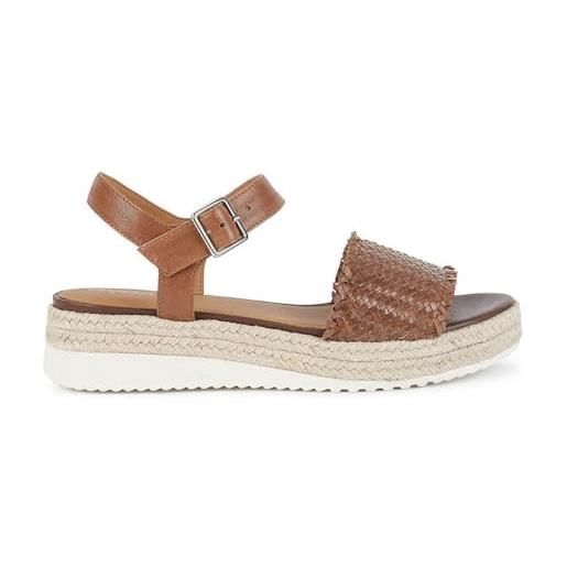 Geox d eolie f, sandali con zeppa, bronzo, 36 eu