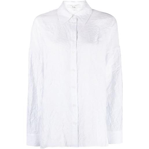 Tibi camicia con effetto stropicciato - bianco