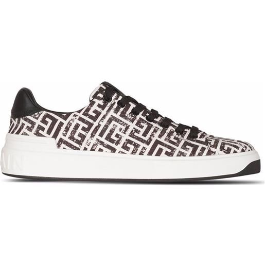 Balmain sneakers b-court con monogramma - bianco