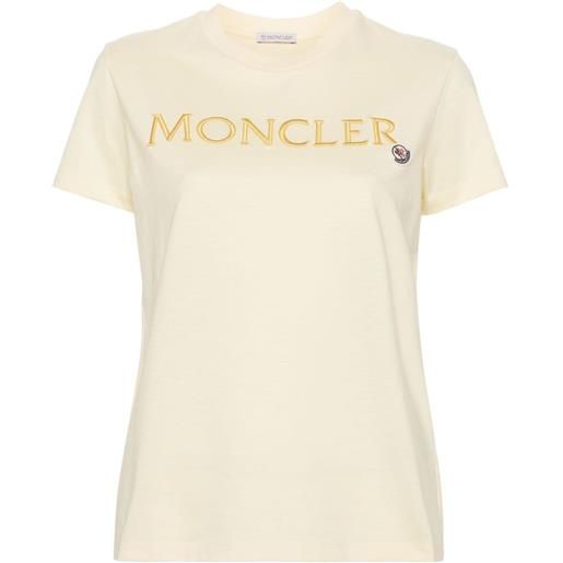 Moncler t-shirt con logo goffrato - giallo