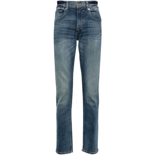7 For All Mankind jeans slimmy con vita media - blu