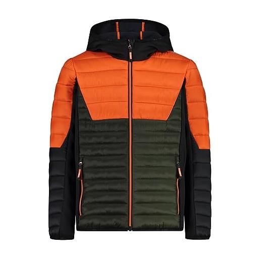 CMP, giacca da bambino hybrid fix hood, arancio, 176