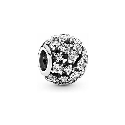 Pandora charm 799225c01 in argento sterling con zirconia cubica lucida