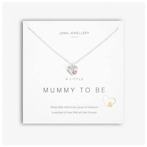 Joma Jewellery una piccola collana per amici e familiari amore e fortuna alla luna e schiena, ottone