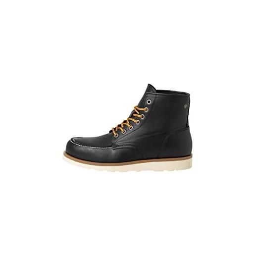 JACK & JONES jfwdarwin-stivale in pelle ln, uomo, black detail option 2 0, 44 eu