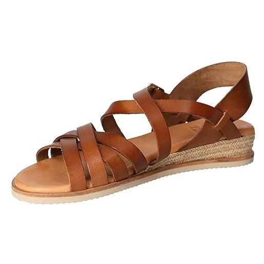 2Go Fashion 8916-801-333, sandali con zeppa donna, marrone, 36 eu