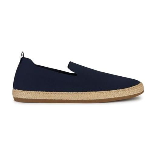 Geox u pantelleria a, espadrille wedge sandal, blu navy, 40 eu