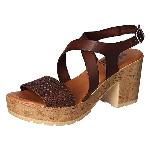 2Go Fashion 8914-801-32, sandali con tacco donna, marrone scuro, 39 eu