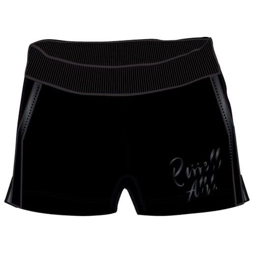 Russell Athletic a11101-io-099 sl satin logo-shorts donna pantaloncini black taglia m