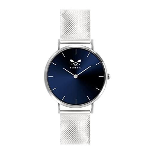 BARBOSA NORD SUD EST barbosa - orologio uomo analogico blu, al quarzo, con cinturino in acciaio, sportivo e preciso, made in italy