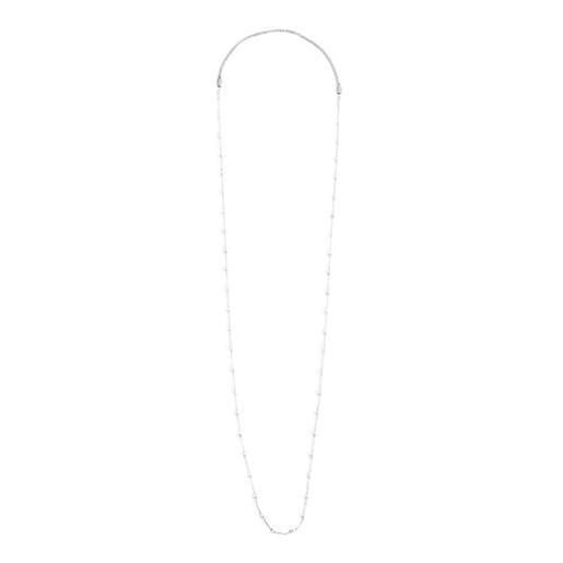 MARLU' collana con perle 3.30mm catena lunga 90cm acciaio inossidabile 2co0066-w (acciaio)