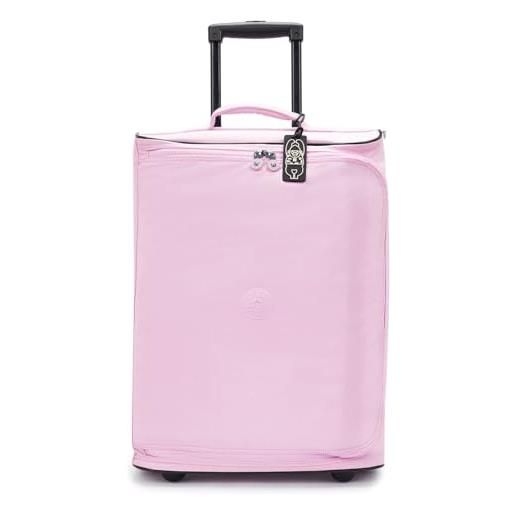 Kipling teagan c borsone con ruote di dimensioni da cabina extra piccole, blooming pink (rosa)