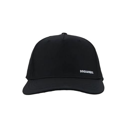 DSQUARED2 accessori da donna cappello da baseball nero logo bianco ss2020
