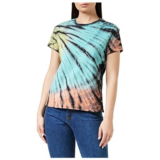 Urban Classics t-shirt ladies tie dye boyfriend tee, nero, 3xl donna