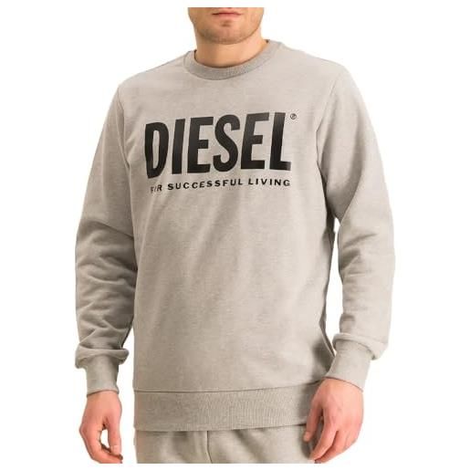 Diesel felpa uomo grigio, grigio. , xs