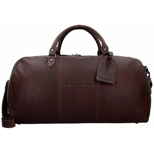 The Chesterfield Brand wax pull up borsa da viaggio weekender pelle 53 cm marrone