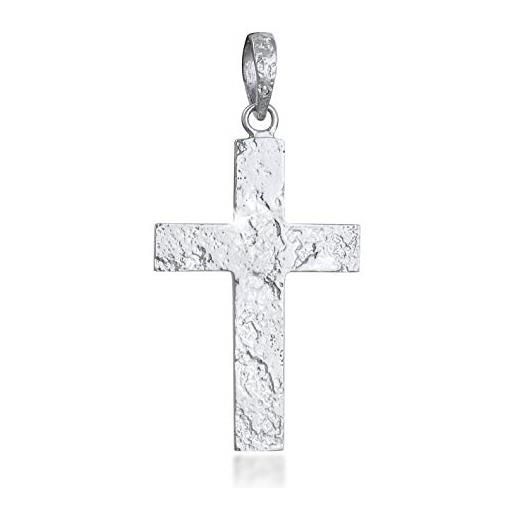 Kuzzoi ciondolo a forma di croce in argento sterling 925 massiccio per collane, 54 mm di altezza, 7 g, di alta qualità ed esclusivo, argento