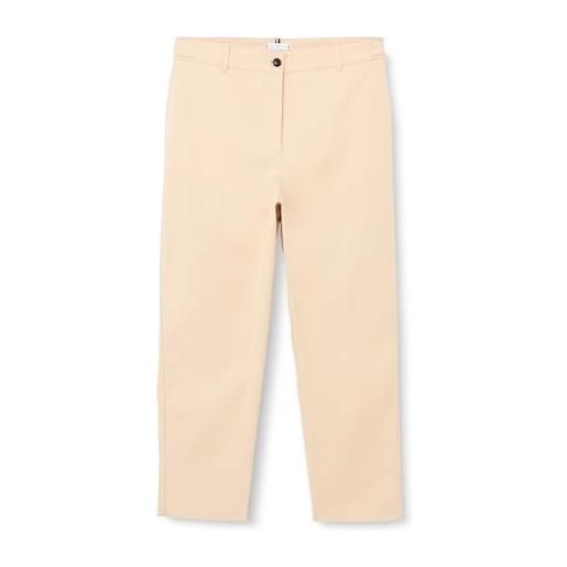 Tommy Hilfiger tapered co twill chino pant, donna, classic beige, 42