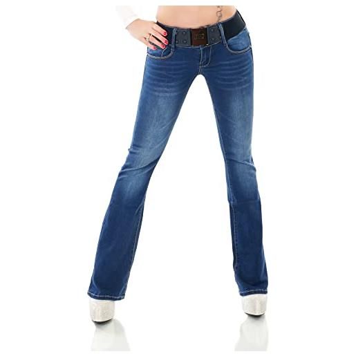 STIDIA jeans da donna bootcut, pantaloni a zampa, in denim, taglie xs-xl, azzurro/382-16, m