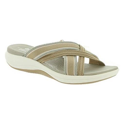 Clarks mira isle slide - ciabatte da donna, 42 eu