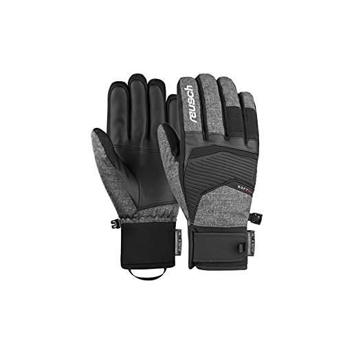 Reusch venom r-tex guanti invernali extra caldi, impermeabili e traspiranti, nero/grigio, 7.5 uomo