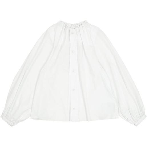 MM6 Maison Margiela t-shirt con dettaglio arricciato - bianco
