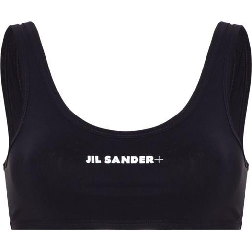 Jil Sander top bikini con stampa - blu