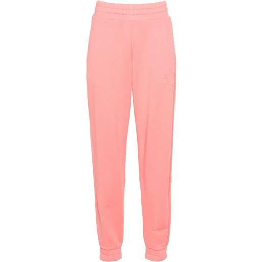 Moncler pantaloni sportivi con logo goffrato - rosa