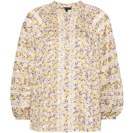 Maje floral-print broderie-anglaise blouse - toni neutri