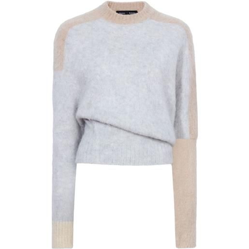 Proenza Schouler maglione con design color-block patti - grigio