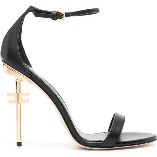 Elisabetta Franchi sandali con logo 115mm - nero