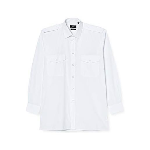Premier Workwear long sleeved pilot shirt camicia, bianco (white), large uomo