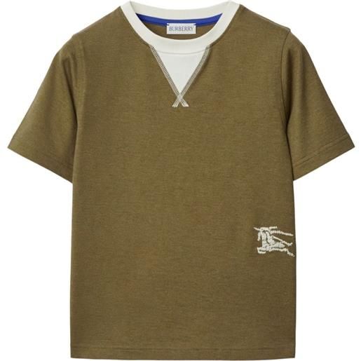 BURBERRY KIDS t-shirt in cotone bicolore